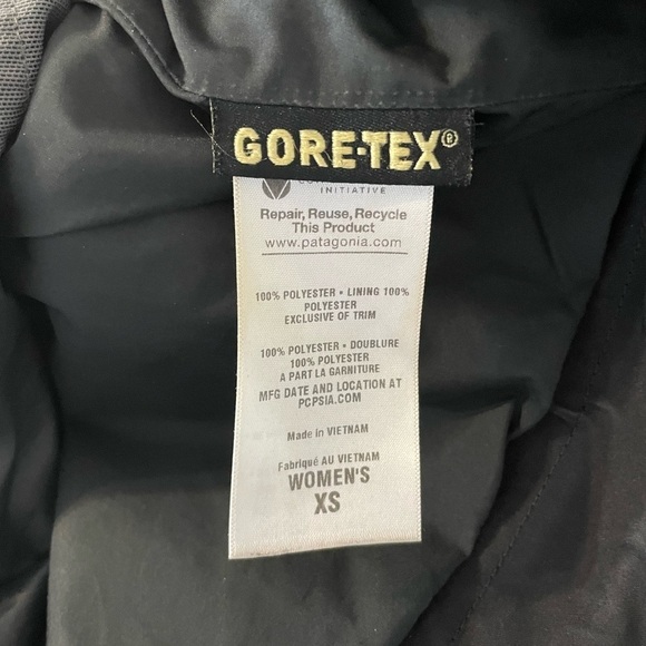 Patagonia Powder Bowl Gore-Tex Jacket Women XS black Winter Ski Jacket Coat - Picture 5 of 8